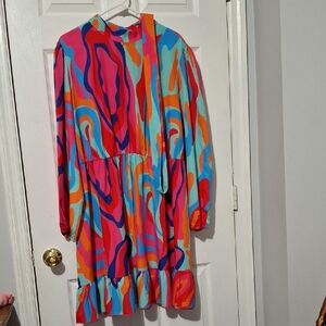 SHEIN Multicolor Geometric Dress